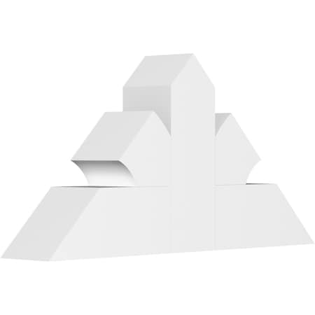 Ekena Millwork Richland Architectural Grade PVC Gable Bracket, 36"W x 18"H x 6"D x 6"F, 12/12 Pitch GBP036X18X0606RIC00